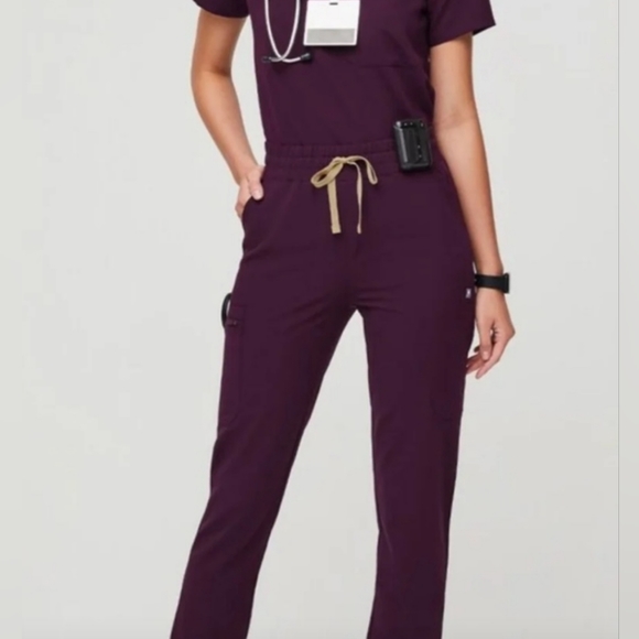 Figs Deep Purple Yola Scrub Pants XXS - Picture 3 of 4
